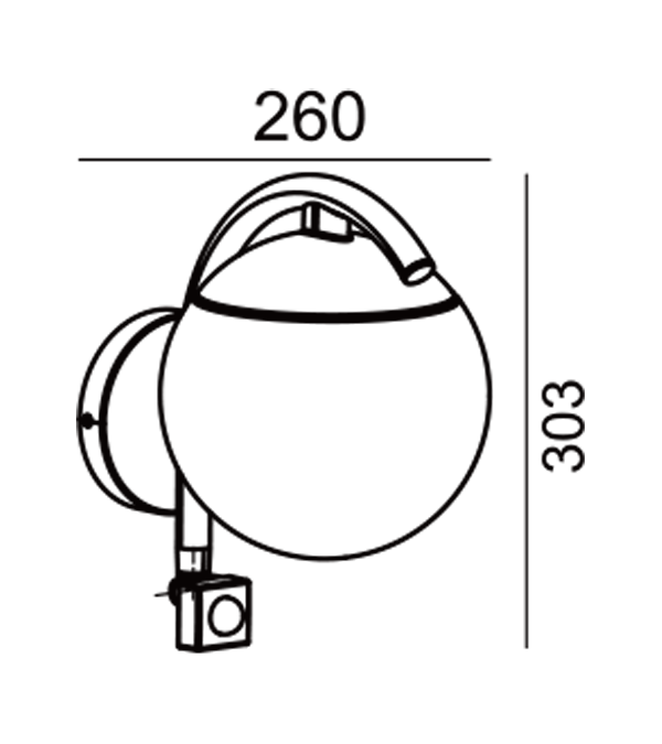 مصباح حائط زجاجي مستدير من Parrot Bend HR60671S مصباح حائط زجاجي مستدير من Parrot Bend HR60671S