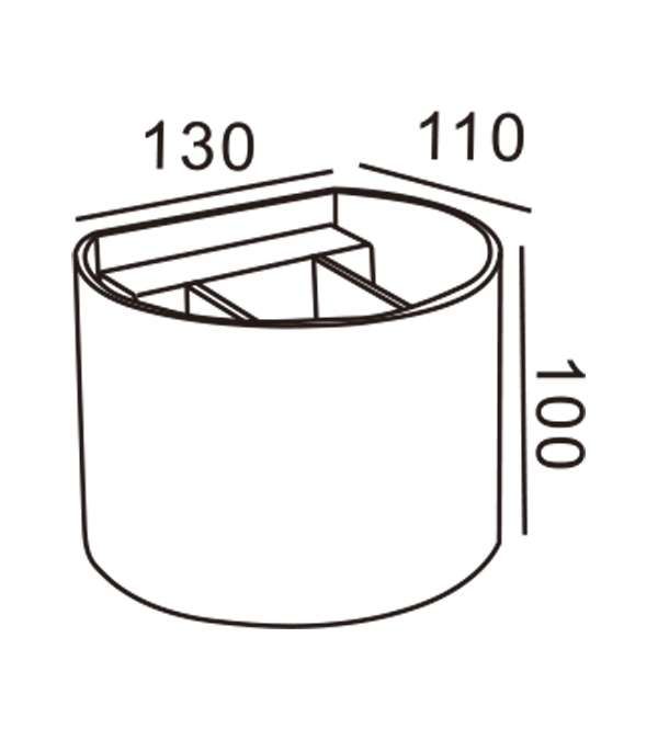 100 مصباح حائط LED دائري ثنائي الاتجاه يعتم HR60431-LED 100 مصباح حائط LED دائري ثنائي الاتجاه يعتم HR60431-LED