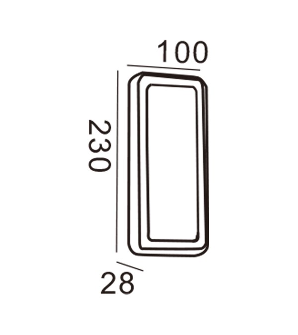 ابل مصباح حائط مستطيل HR20022 ابل مصباح حائط مستطيل HR20022