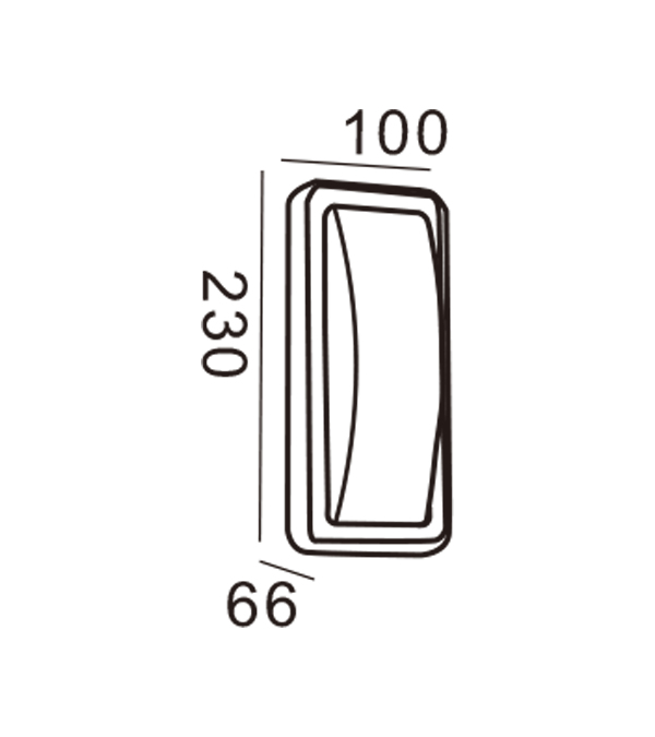 ابل مصباح حائط مستطيل HR20024 ابل مصباح حائط مستطيل HR20024