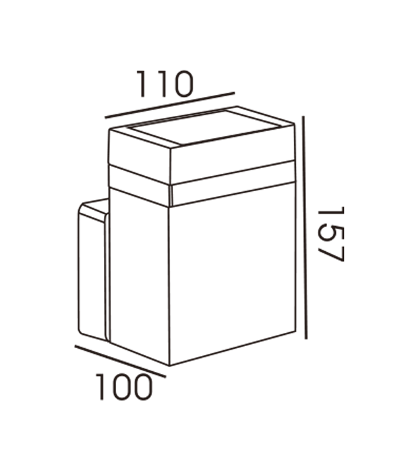 110 خطوط مستطيلة رأس واحد جدار واحد HR60173 110 خطوط مستطيلة رأس واحد جدار واحد HR60173
