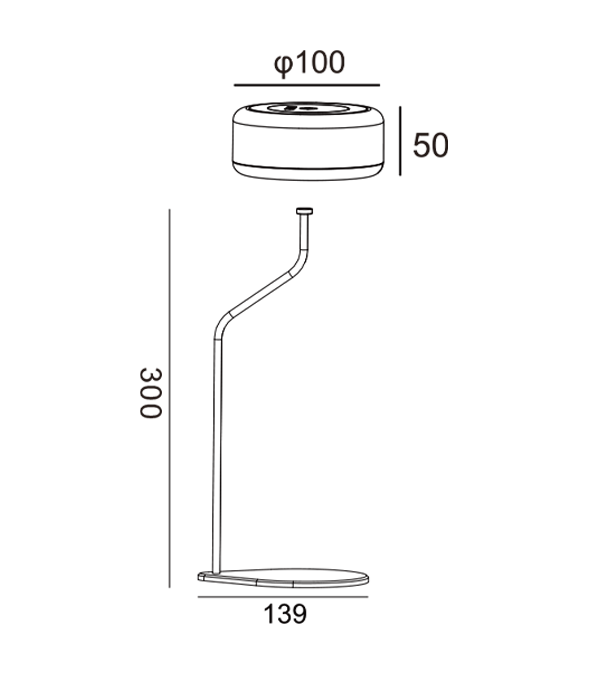 مصباح شحن مع أنبوب منحني HR95006 مصباح شحن مع أنبوب منحني HR95006