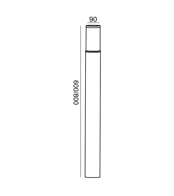 مصباح حديقة LED صغير الخصر HR60733-800 مصباح حديقة LED صغير الخصر HR60733-800