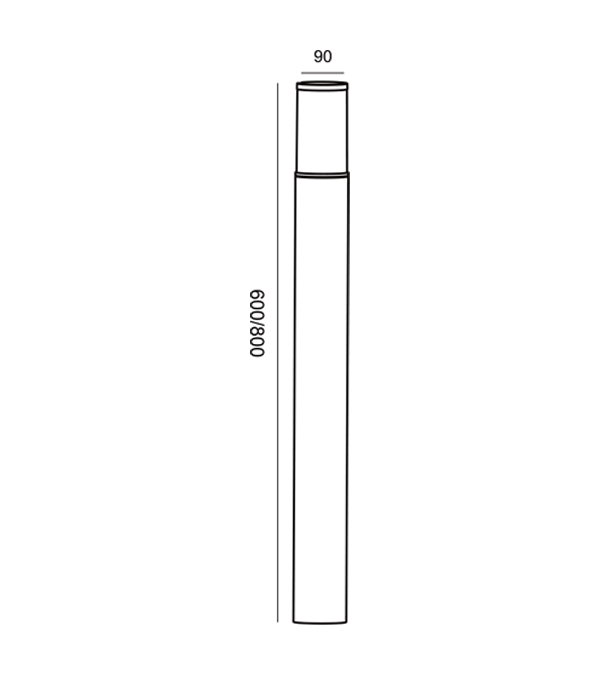 مصباح حديقة LED صغير الخصر HR60733-600 مصباح حديقة LED صغير الخصر HR60733-600