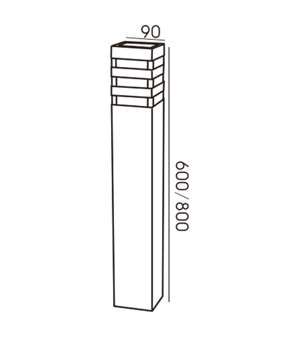 90 مصباح حديقة يورو شفاف ثلاثي الطبقات مربع HR60062-600 90 مصباح حديقة يورو شفاف ثلاثي الطبقات مربع HR60062-600