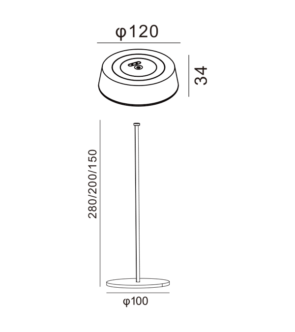 320 مصباح مكتبي عالي الشحن HR90052-320 320 مصباح مكتبي عالي الشحن HR90052-320