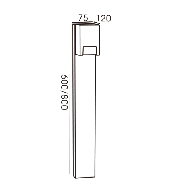 H نوع مصباح حديقة في اتجاه واحد HR60231-600 H نوع مصباح حديقة في اتجاه واحد HR60231-600