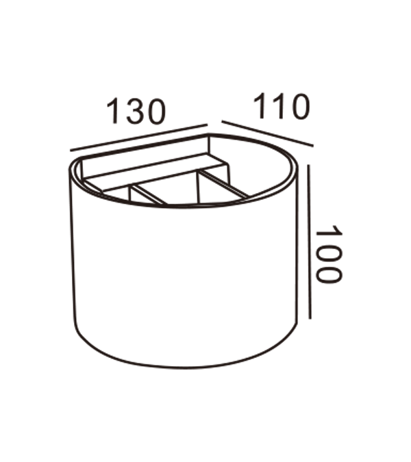 100 مصباح حائط LED دائري ثنائي الاتجاه يعتم HR60431-LED 100 مصباح حائط LED دائري ثنائي الاتجاه يعتم HR60431-LED