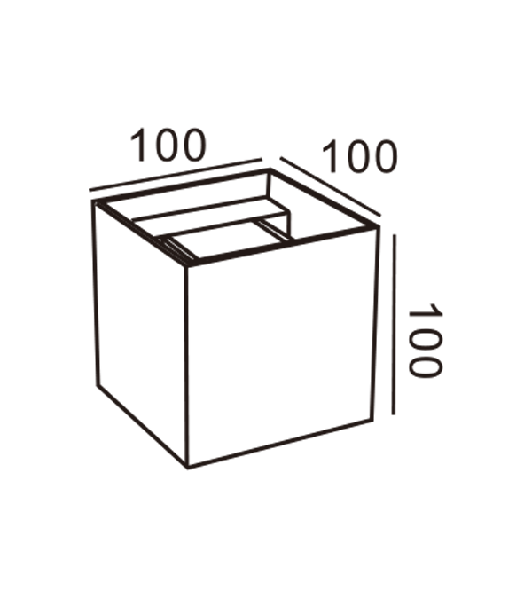 مصباح حائط 100 مربع LED ثنائي الاتجاه يعتم HR60432-LED مصباح حائط 100 مربع LED ثنائي الاتجاه يعتم HR60432-LED
